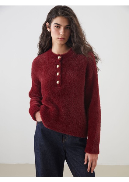 Yeni Sezon Bisiklet Yaka Kadın Triko Kazak