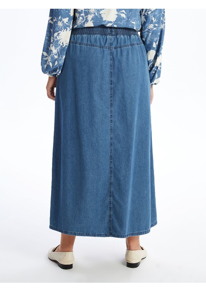 Yeni Sezon Beli Lastikli Kadın Jean Etek fırsatları