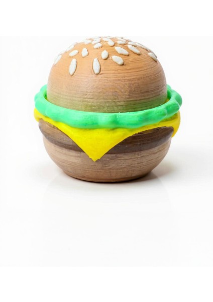 Clickburger Tıklanabilir Stres Giderici Hamburger Anahtarlık, Çanta Charmı ve Aksesuarı, Sevgiliye Hediye Konsept Oyuncak