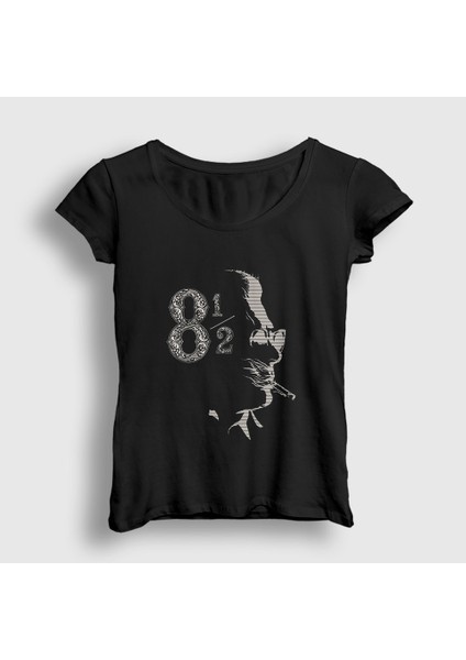 Kadın Siyah 8 12 Eight And A Half Federico Fellini T-Shirt