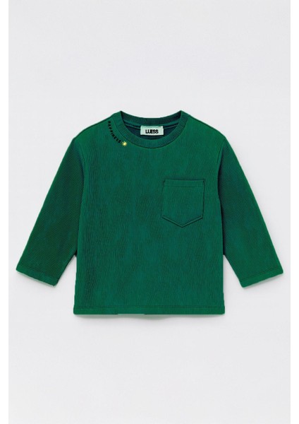 Unisex Çocuk Happiness Nakışlı Cepli Fitilli Kaşkorse Tişört fiyatları