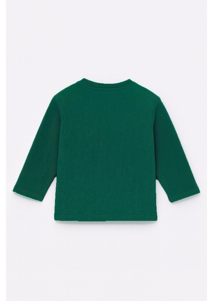 Unisex Çocuk Happiness Nakışlı Cepli Fitilli Kaşkorse Tişört modelleri