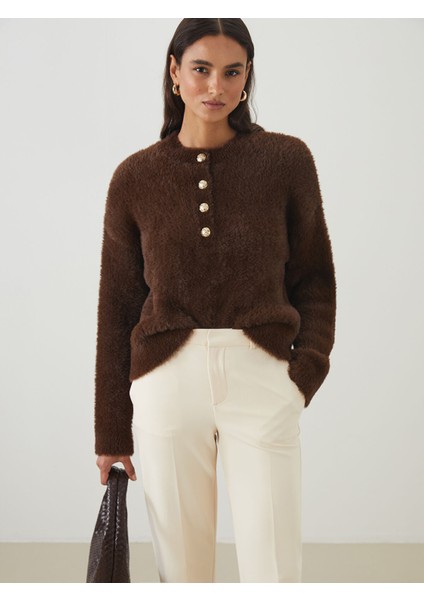 Yeni Sezon Bisiklet Yaka Kadın Triko Kazak