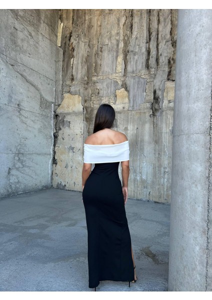 Esnek Krep Kumaş Fiyonk & Taş Detaylı Abiye Elbise 583319 Siyah fırsatları