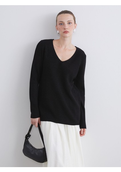 Yeni Sezon V Yaka Kadın Triko Kazak