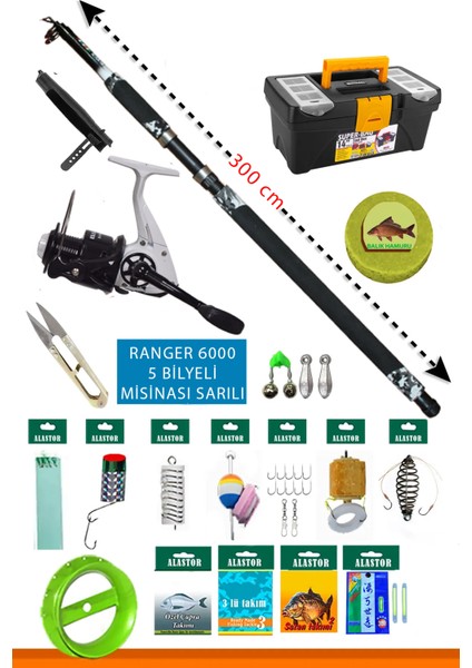 Mükemmel Deniz ve Göl Olta Seti 100-250GR Atarlı Sazan Olta Seti Olta Takımı