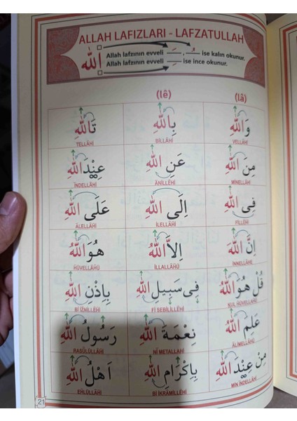 Rahle Boy Sembollerle Harfleri Birleştirme ve Tecvit Öğretme Renkli Ali Haydar Tertibatında Kur'an-I Kerim Elifbası (Kalemsiz) fiyatları