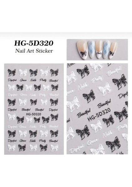Siyah Beyaz Kurdele Tırnak Süsleme Stickerı Nail Art Süslemeleri fiyatları