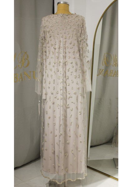 Perla 2'li Takım Taşlı Abaya modelleri