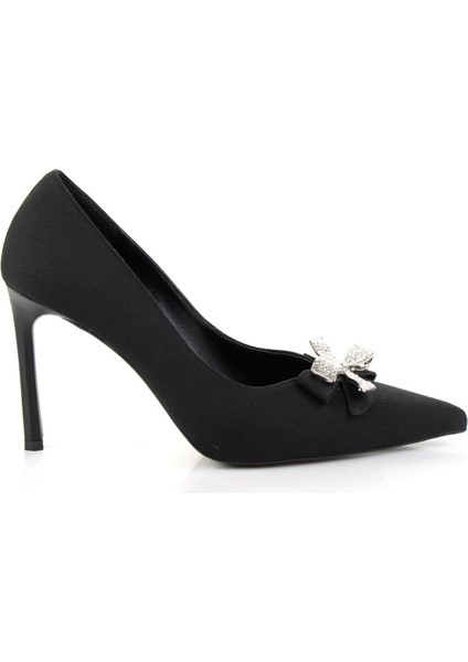 Mat Siyah Kadın Klasik Topuklu Ayakkabı K01565016138