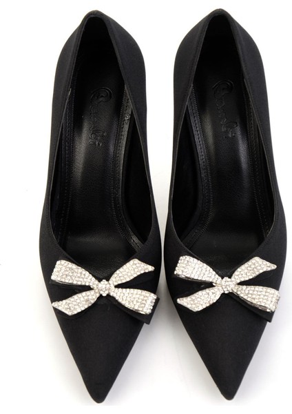 Mat Siyah Kadın Klasik Topuklu Ayakkabı K01565016138 fırsatları