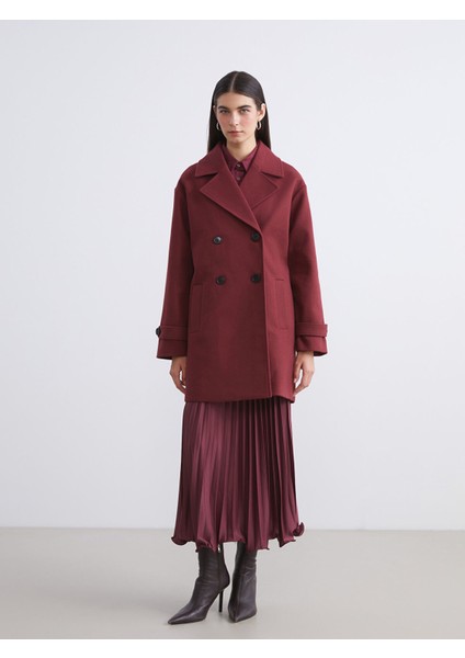 Yeni Sezon Ceket Yaka Kadın Kaşe Kaban fiyatları