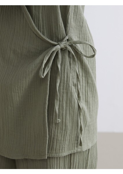 Yeni Sezon Kruvaze Yaka Dokulu Kadın Kimono modelleri