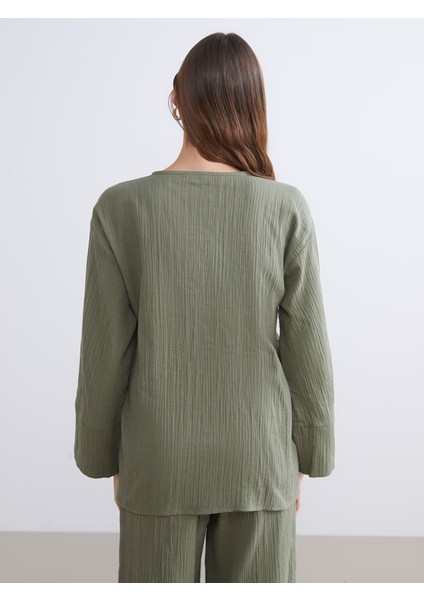 Yeni Sezon Kruvaze Yaka Dokulu Kadın Kimono fırsatları