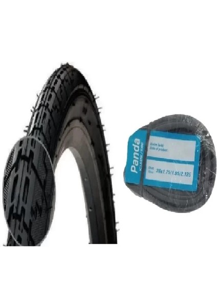 26 Jant 26X1.75 (47-559) Bisiklet Dış Lastiği D2659 + Panda Iç Lastik Seti