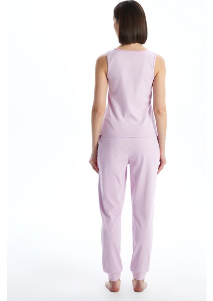 Yeni Sezon Kaçık Yaka Baskılı Kadın Pijama Takımı fırsatları