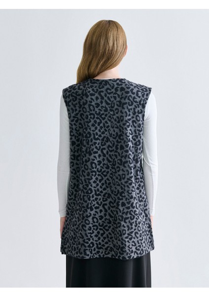 Yeni Sezon Bisiklet Yaka Desenli Kadın Yelek fırsatları