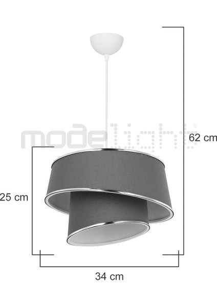 Şık Koyu Gri ve Krom Sarkıt Aydınlatma, Çok Amaçlı Kullanım Alanları Için. fırsatları