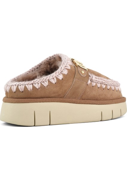 Kadın Terlik/ Panduf ( Ev ) MU.FW531001A Pkbro Mou Bounce Clog Metal Logo Beige Suede fırsatları