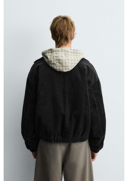 Relaxed Fit Fitilli Kadife Erkek Ceket fiyatları