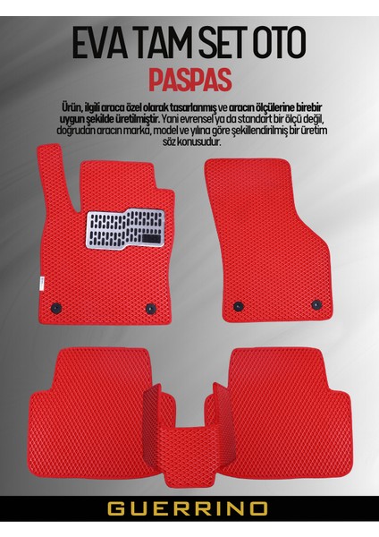 VOLKSWAGEN-CADDY-(2004-2011) Için Eva Iç Paspas Takımı (Metal Topukluk Dahil)