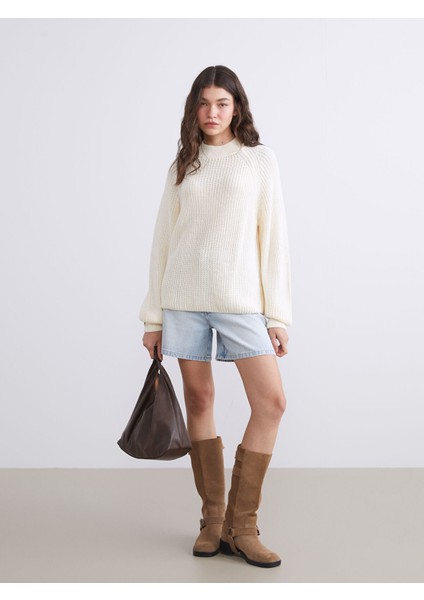 Yeni Sezon Dik Yaka Kadın Triko Kazak fiyatları