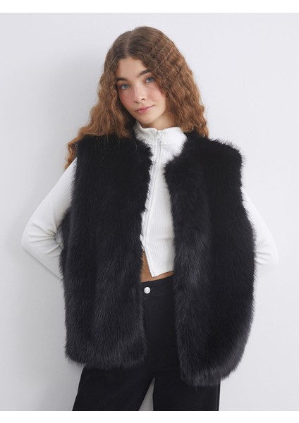 Yeni Sezon Kadın Kürk Yelek