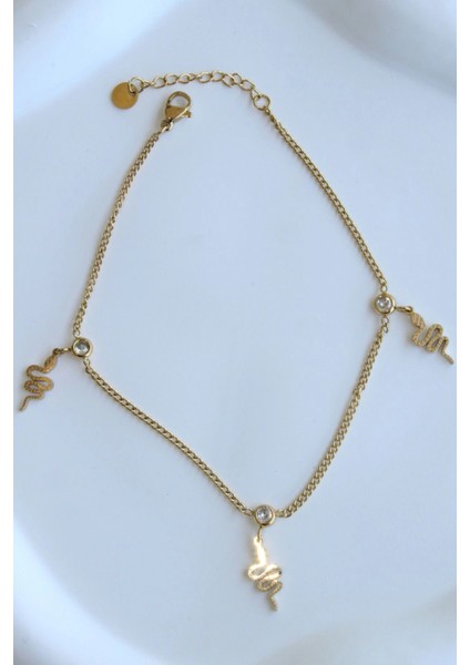 Sallantılı Yılan Model Kadın Çelik Halhal fırsatları