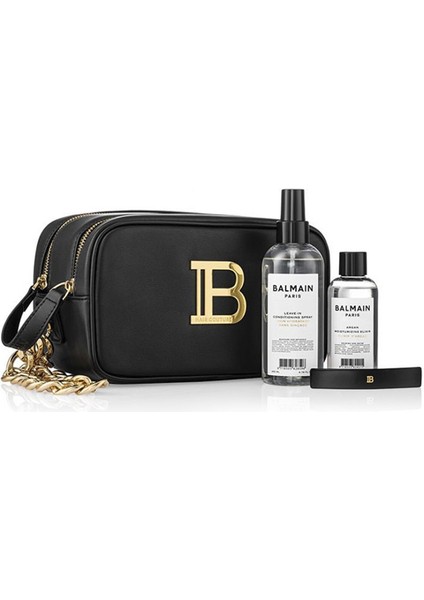 Bag Black Gold Leave In Argan Elixir Barrette Saç Bakım Seti