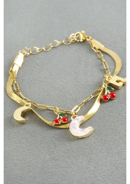 Hilal Şans Mineli Çelik Bileklik