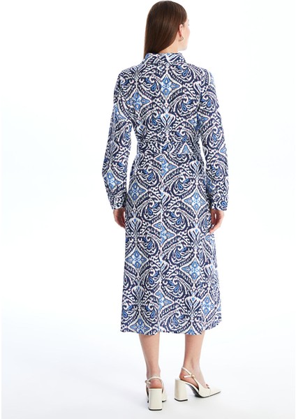 Yeni Sezon Desenli Uzun Kollu Kadın Gömlek Elbise indirimleri