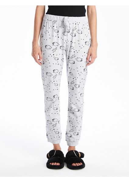 Yeni Sezon Beli Lastikli Desenli Kadın Jogger Pijama Alt fiyatları