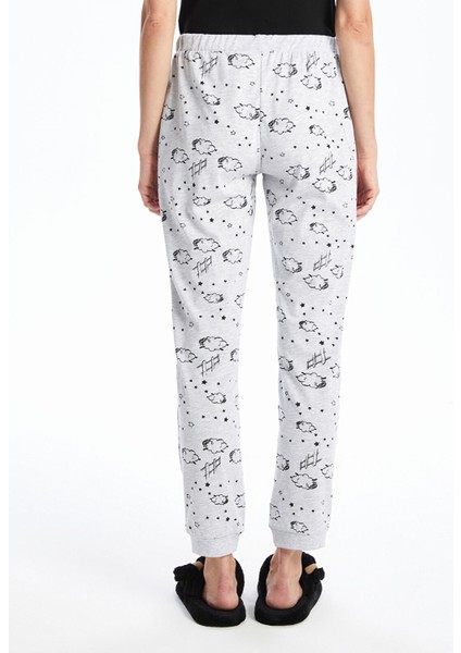 Yeni Sezon Beli Lastikli Desenli Kadın Jogger Pijama Alt fırsatları