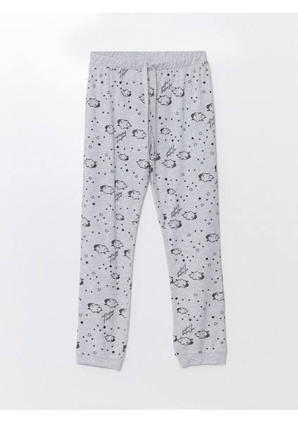 Yeni Sezon Beli Lastikli Desenli Kadın Jogger Pijama Alt indirimleri