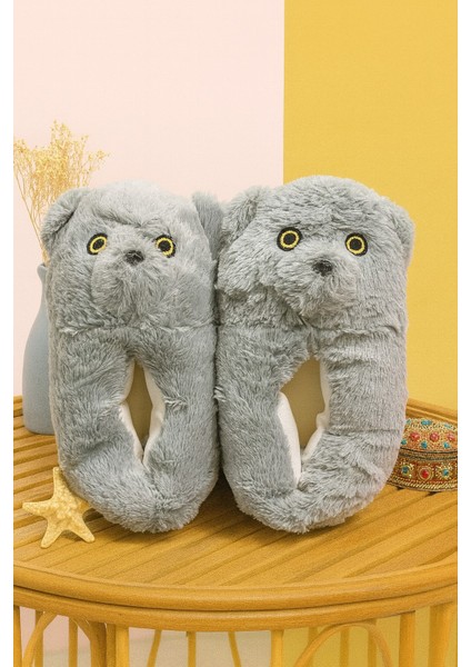 Barney Ayıcık Peluş Unisex Hayvanlı Panduf Ev Ayakkabısı Pufidik