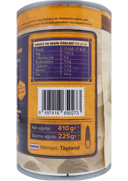 Bebek Mısır Koçanı (11+) 410 gr fiyatları