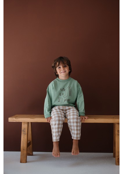 Barrel Krem Beyaz Ekoseli Havuç Kesim Pantolon fiyatları