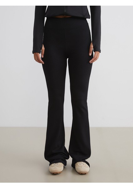 Yeni Sezon Beli Lastikli Ispanyol Paça Kadın Tayt Pantolon fiyatları