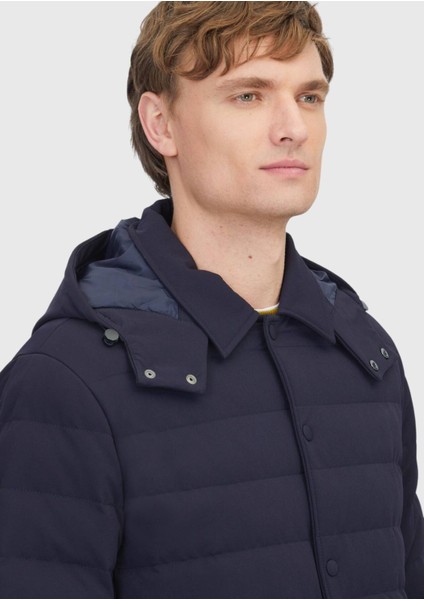 Lacivert Regular Fit Kapüşonlu Casual Dokuma Mont fırsatları