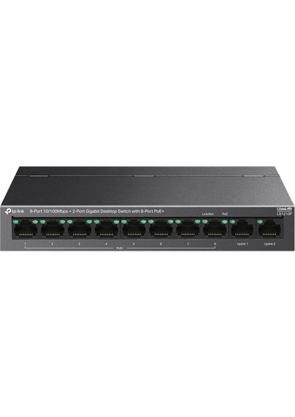 Tp-Lınk LS1210P 8 Port 10/100MBPS+2-PORT Gıgabıt 8-Port Poe+ 96W Masaüstü Swıtch