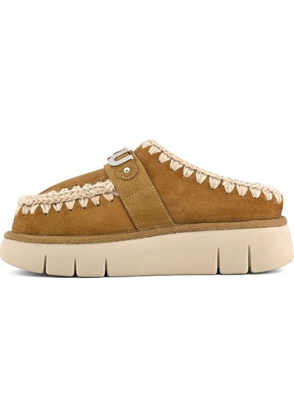 MU.FW531009A Kadın Terlik/ Panduf ( Ev ) MU.FW531001A Cog Mou Bounce Clog Metal Logo Cognac fırsatları