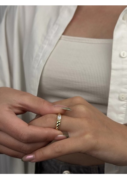 14 Ayar Altın Taşlı Yüzük 964 modelleri