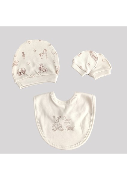 Bubles Toys Erkek Bebek 5 Li Hastane Çıkış Seti 0-3 Ay Bej indirimleri