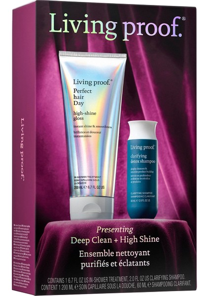 Deep Clean High Shine - Parlaklık Sağlayan Temizleyici Saç Bakım Seti