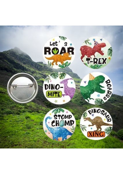 Lisanslı Yaka çanta rozeti DİNOZOR 6LI modelleri