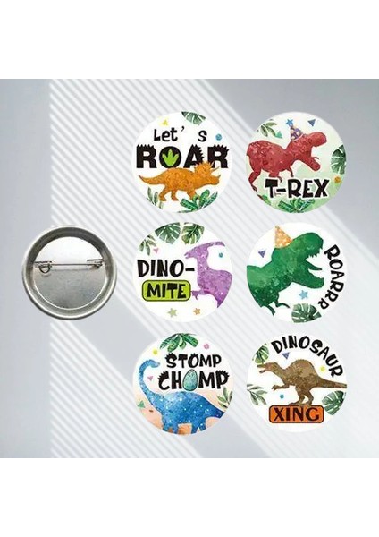 Lisanslı Yaka çanta rozeti DİNOZOR 6LI indirimleri