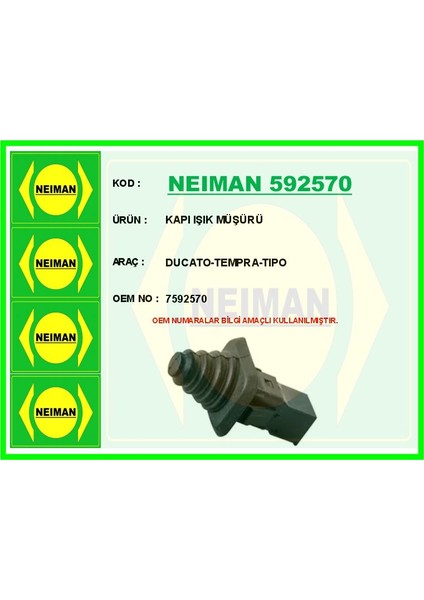 Kapı Işık Müşürü Ducato-Tempra-Tıpo