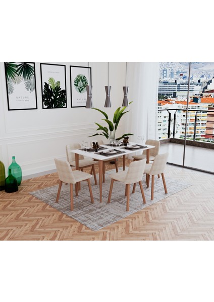 Datça Beyaz 120X67 cm Mutfak Masası modelleri