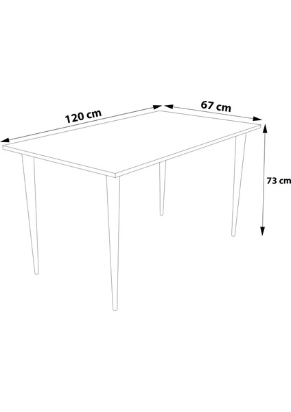 Datça Beyaz 120X67 cm Mutfak Masası indirimleri