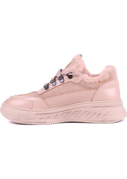 - Hakiki Deri Bej Rengi Kürklü Kadın Bot - 25102202 fırsatları